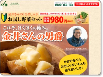 大地を守る会 お試し野菜セット 11/13 PM12:30まで